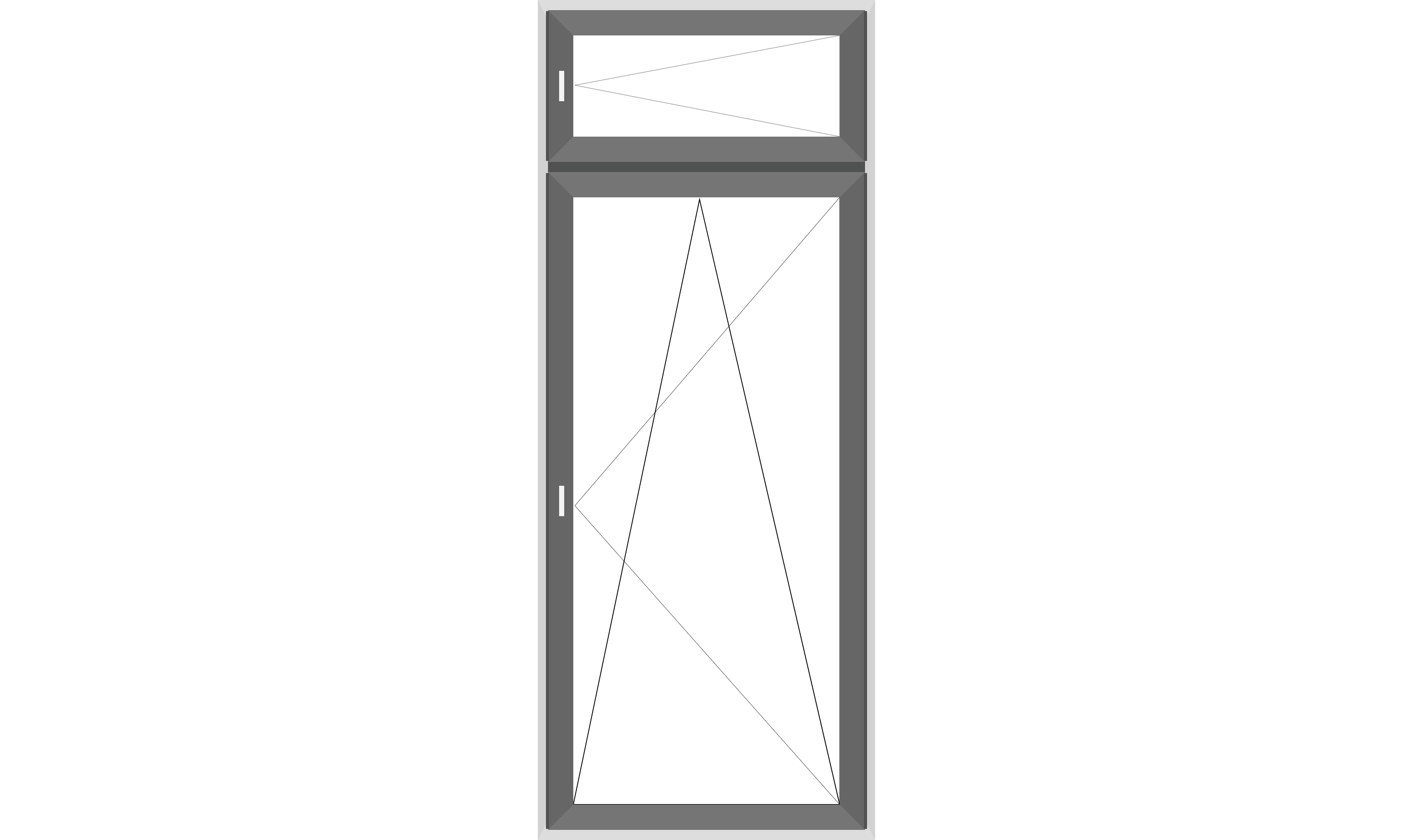 Двуосово отваряема врата с едноосова „фортичка”